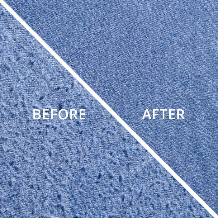 lint remover before and after image